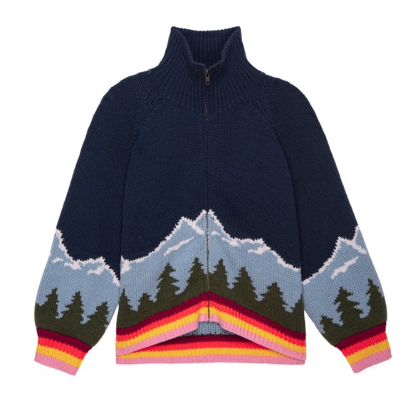 THE GREAT. Sweaters - The Vista Full Zip Sweater ~ Evergreen
